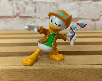 Vintage 1986 Nephew Louie with boomerang Disney Ducktales Adventure Minature 2” PVC Mini Figure Toy by applause