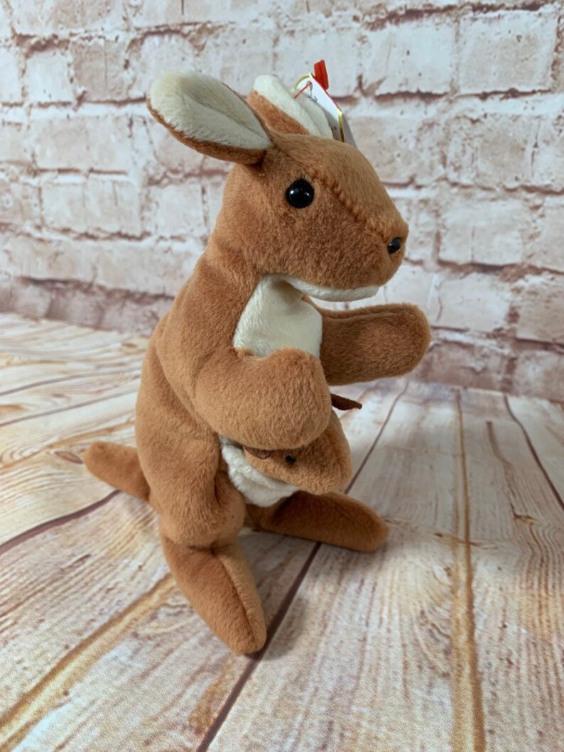 Vintage 1996 TY Pouch the Kangaroo Plush Stuffed Animal the Etsy