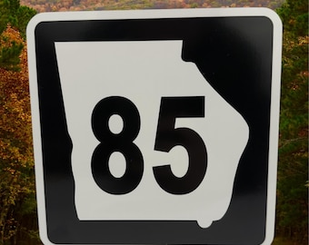 Georgia Interstate 75 Atlanta To Macon Route Highway Marker – 1957 Road Sign, 12x12 Inch