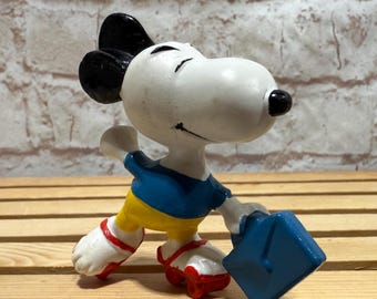 80S Determined Snoopy Tumbling Figure/Snoopy Ceramic
