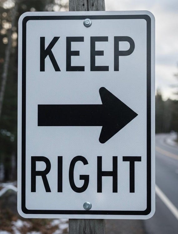 道路標識◆道路看板◆トラフィックサイン◆ロードサイン◆KEEP RIGHT KEEP RIGHT Metal Street Traffic One Way Direction Sign NEW (3