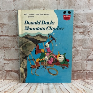 Vintage 1978 Disney Wonderful World of Reading Donald Duck Mountain Climber hardcover children book