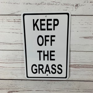 Panneau de propriété en métal Keep Off The Grass, neuf (3 tailles disponibles)