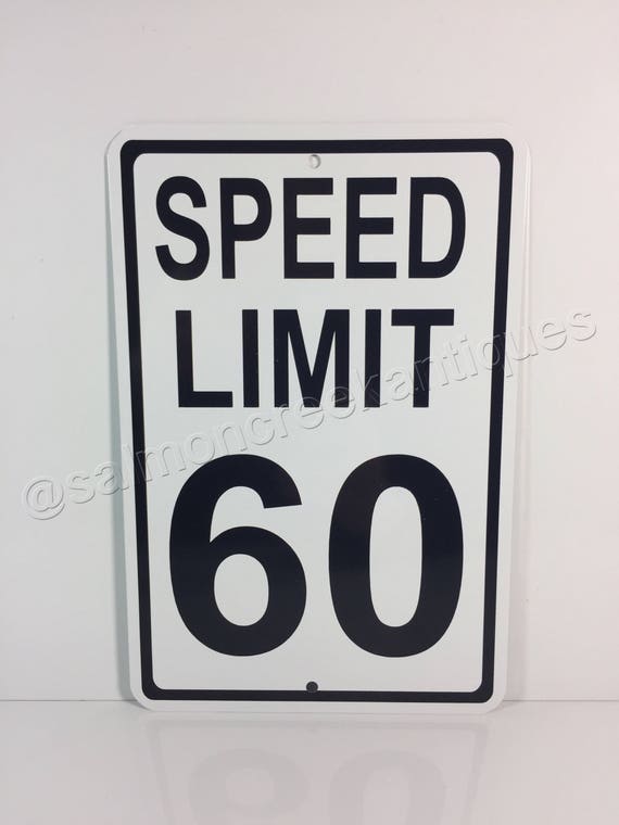 Speed Limit 60 Metal Sign: 60th Birthday Party Decor - Etsy Sweden