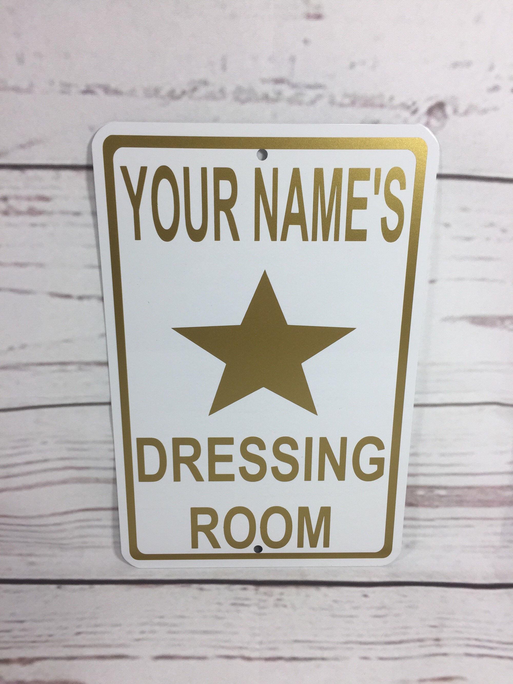 Custom Your Name Dressing Room Metal Fashion Sign Etsy