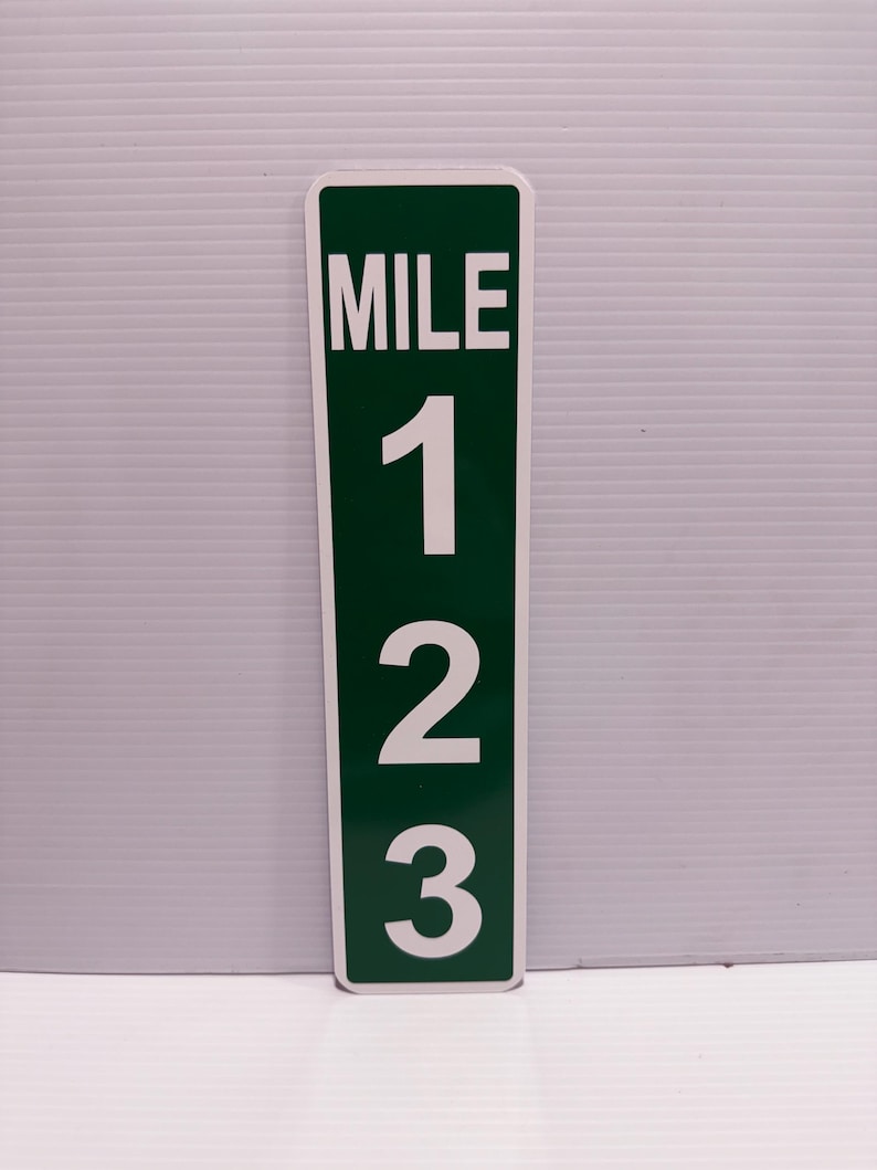 Custom Metal Mile Marker Sign: Personalized Road Sign (3x12 or 6x24) - Etsy