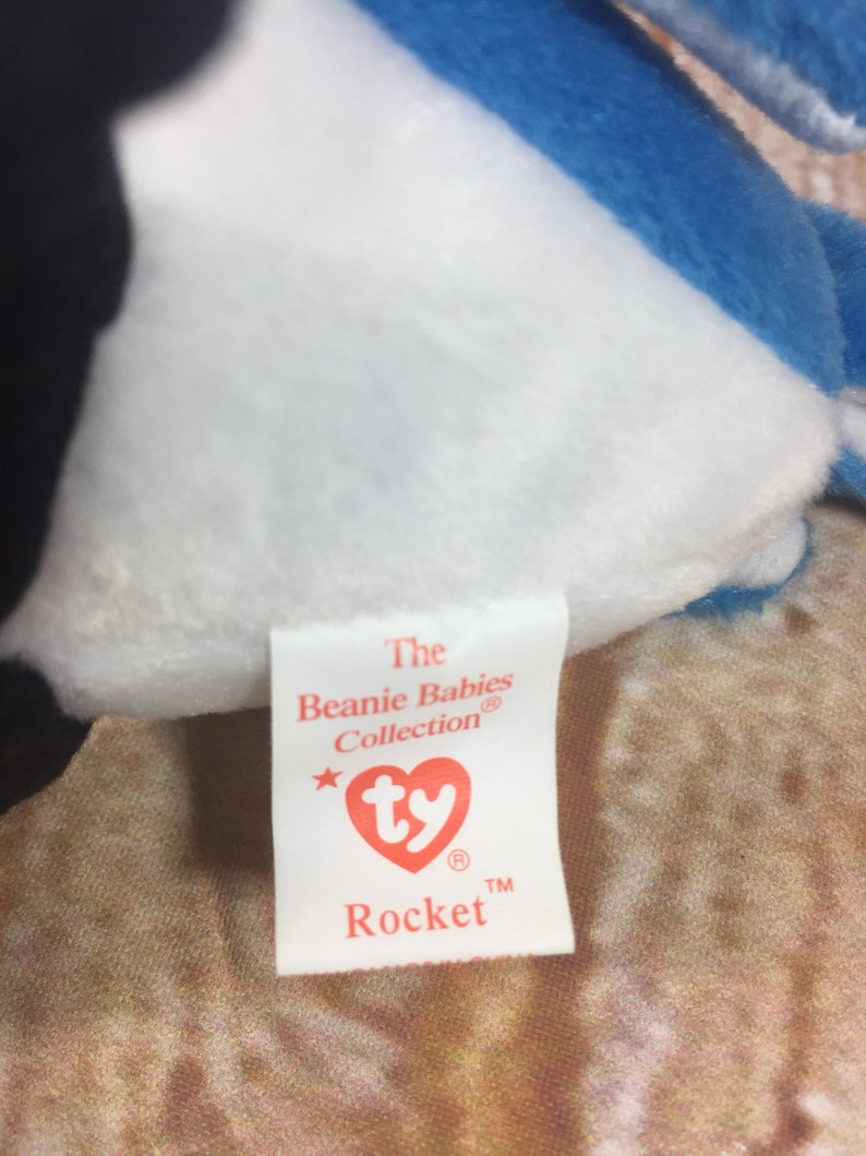 Vintage 1997 TY Rocket the Blue Jay Bird Plush Stuffed Animal the Original Beanie Babies 6