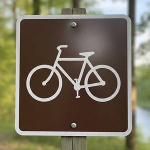 Bicycle Trail Metal Sign: Parks & Recreation Bike Path Decor image 1
