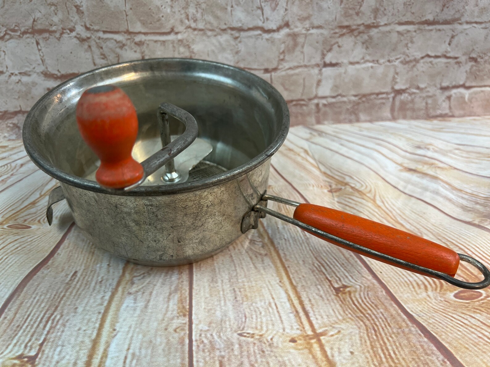 Vintage 1940s Red Handled Foley Food Mill Potato Masher Etsy