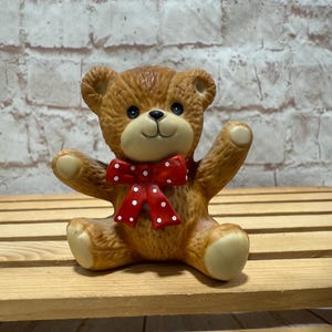 Vintage 1980 Lucy & Me Teddy Bear Ceramic Figure by Enesco
