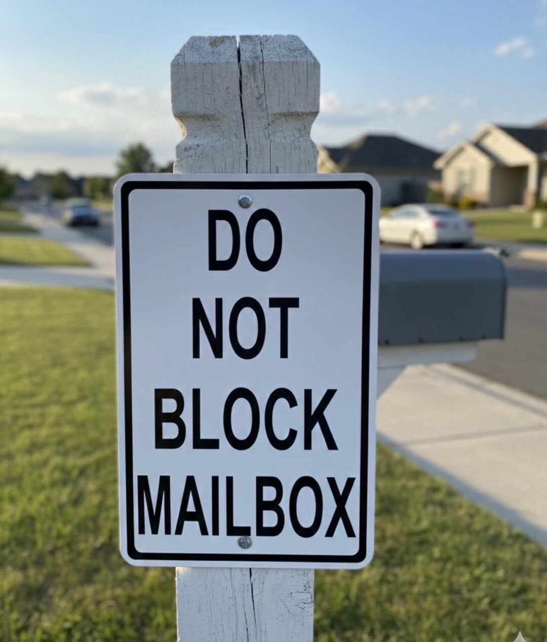 Do Not Block Mailbox Metal Street No Parking Property Sign NEW - (3 ...
