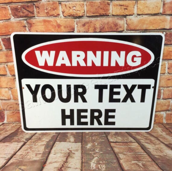 5 CUSTOM PERSONALIZED /"YOUR TEXT HERE/" Metal Parking Safety Signs