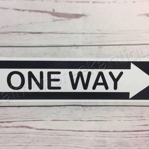 One Way Right Directional Mini Street Metal Sign 3&quot;x12&quot; NEW