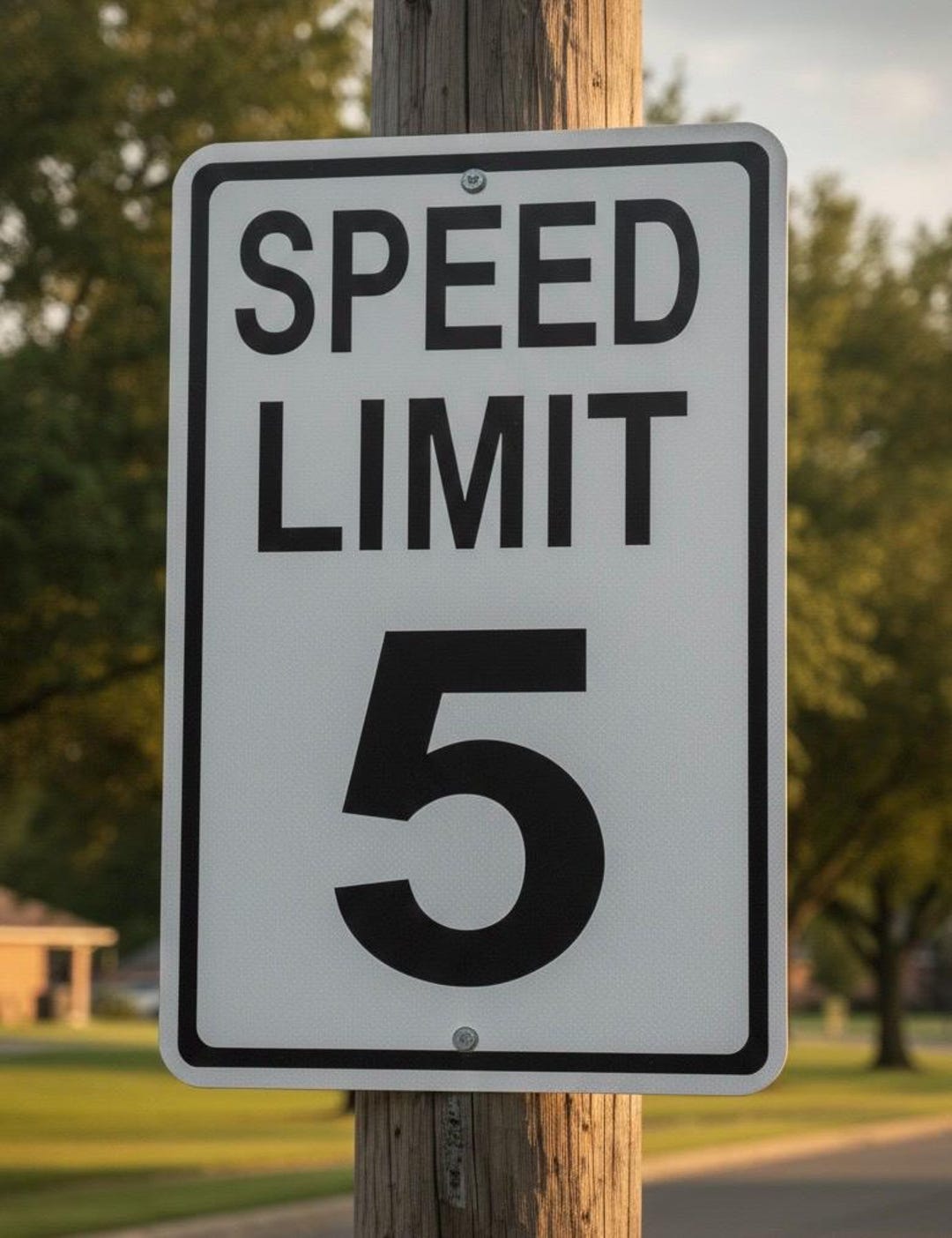 Speed Limit 5 Metal Street Traffic Sign NEW 5MPH - (3 Sizes