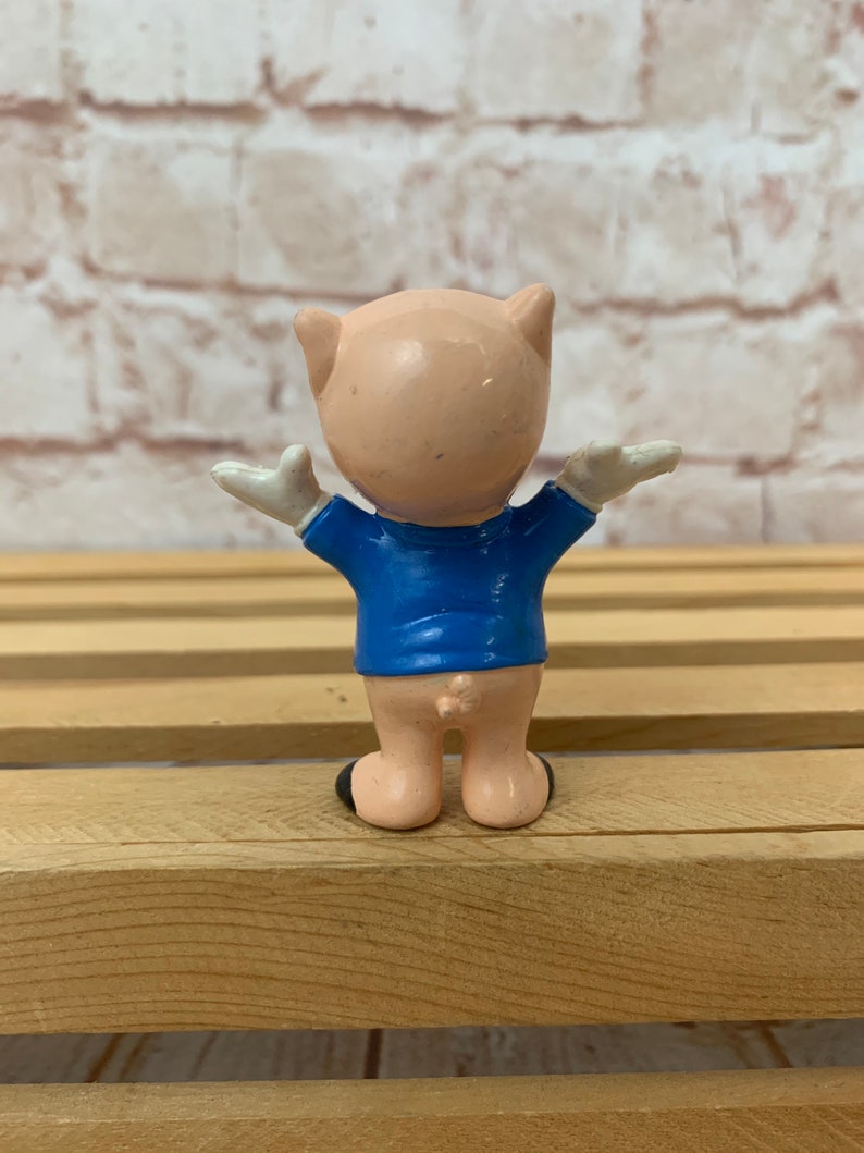 Vintage 1990 Porky Pig showtime PVC Figure Toy by Applause Looney Tunes Warner Bros