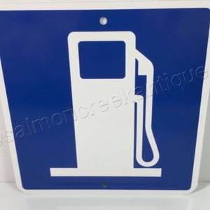 Gas Station Metal Garage Street Road Sign 6x6 or 12x12 NEW 2 sizes available image 1