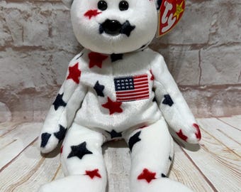 Vintage 1998 TY The Glory USA Bär Plüsch Stofftier die Original Beanie Babies 8"
