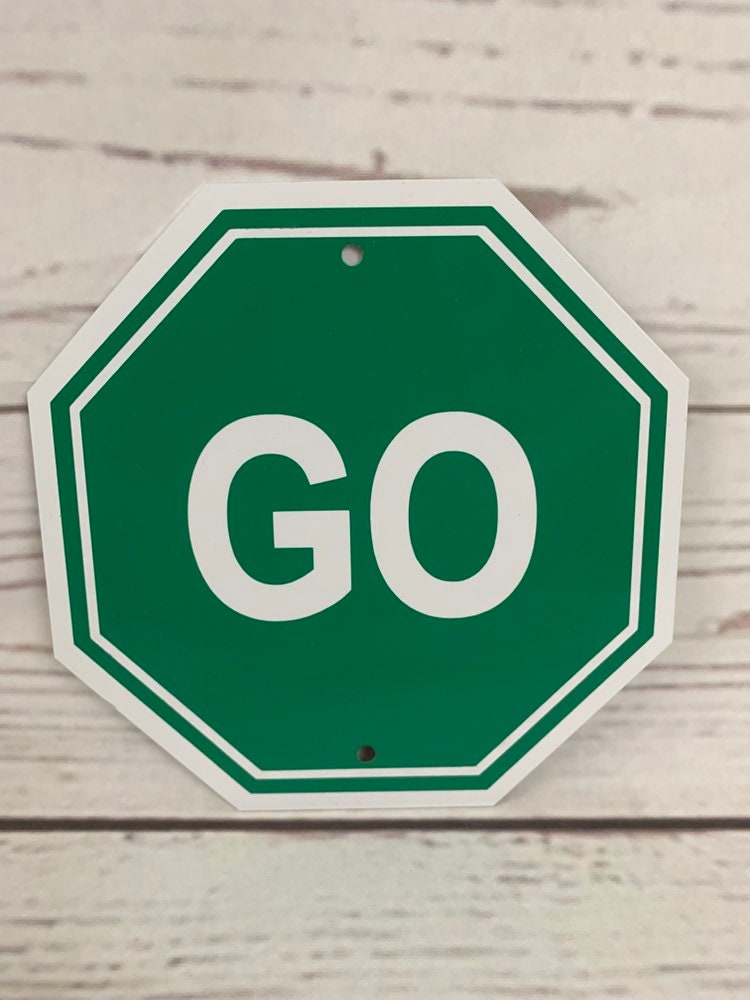 GO Metal Sign: Green Home Decor Street Sign (6x6 or 12x12) - Etsy
