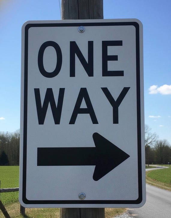 One Way Right Metal Street Traffic Direction Sign NEW (3 sizes