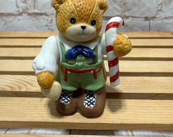 Enesco Lucy and Me Bear Figurine: 1980s Vintage Christmas Decor - Etsy
