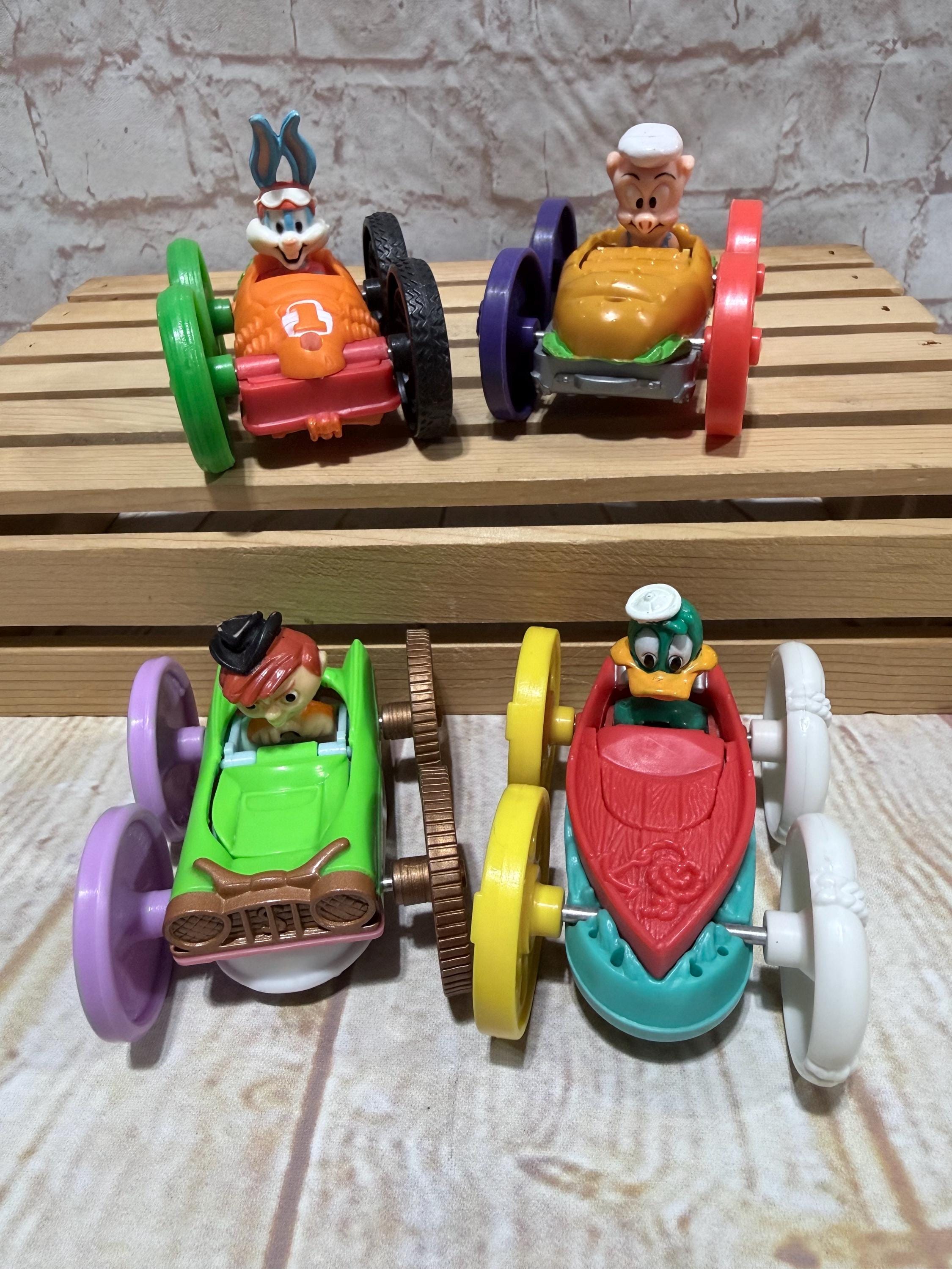 Vintage 1990 Tiny Toons Flip Car Mcdonald's Happy Meal Toys - Set
