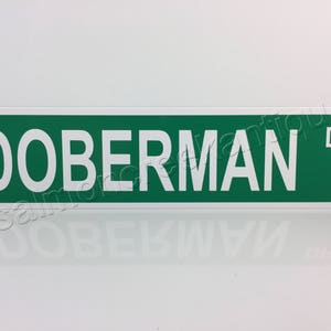 DOBERMAN DRIVE Street METAL Dog House Sign 3x12 New & Handmade - Etsy
