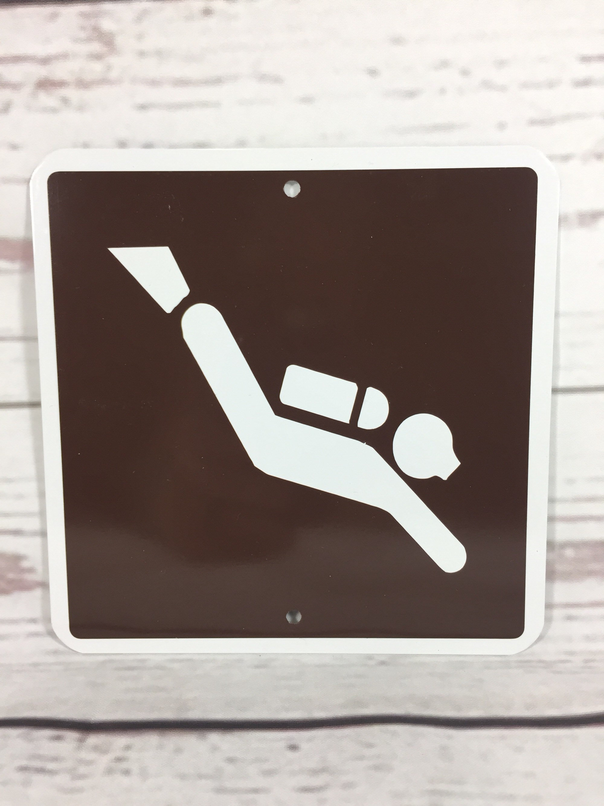 Scuba Diving Metal Park Sign 6