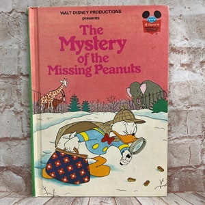 Vintage 1975 Disney Wonderful World of Reading The Mystery of the Missing Peanuts hardcover children book