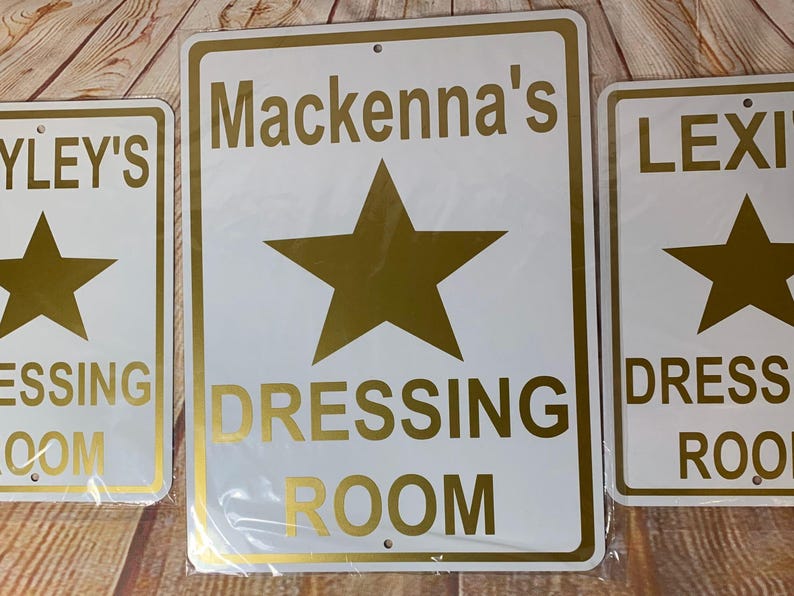 Custom Name Dressing Room Sign: Personalized Metal Fashion Decor - Etsy