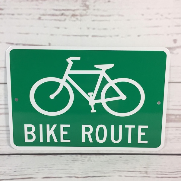 Bike Route Metal Bicycle Path Sign NEW - (3 sizes available)