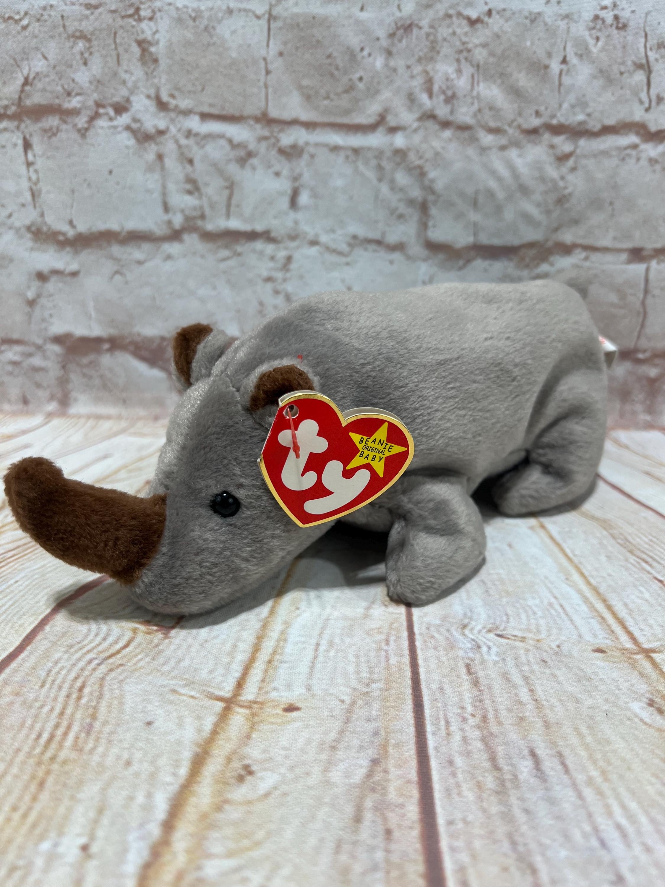Vintage 1996 TY Spike the Rhino Plush Stuffed Animal the Original Beanie Babies 8 Etsy UK