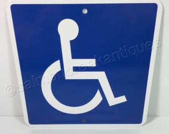 Handicap Mini Metal Business Street Road Home Sign 6"x6" or 12"x12" NEW (2 sizes available)