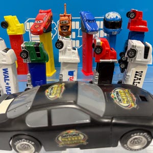 Vintage Lot Of 12 PEZ Semi Truck Haulers, NASCAR and Cars PEZ Dispensers