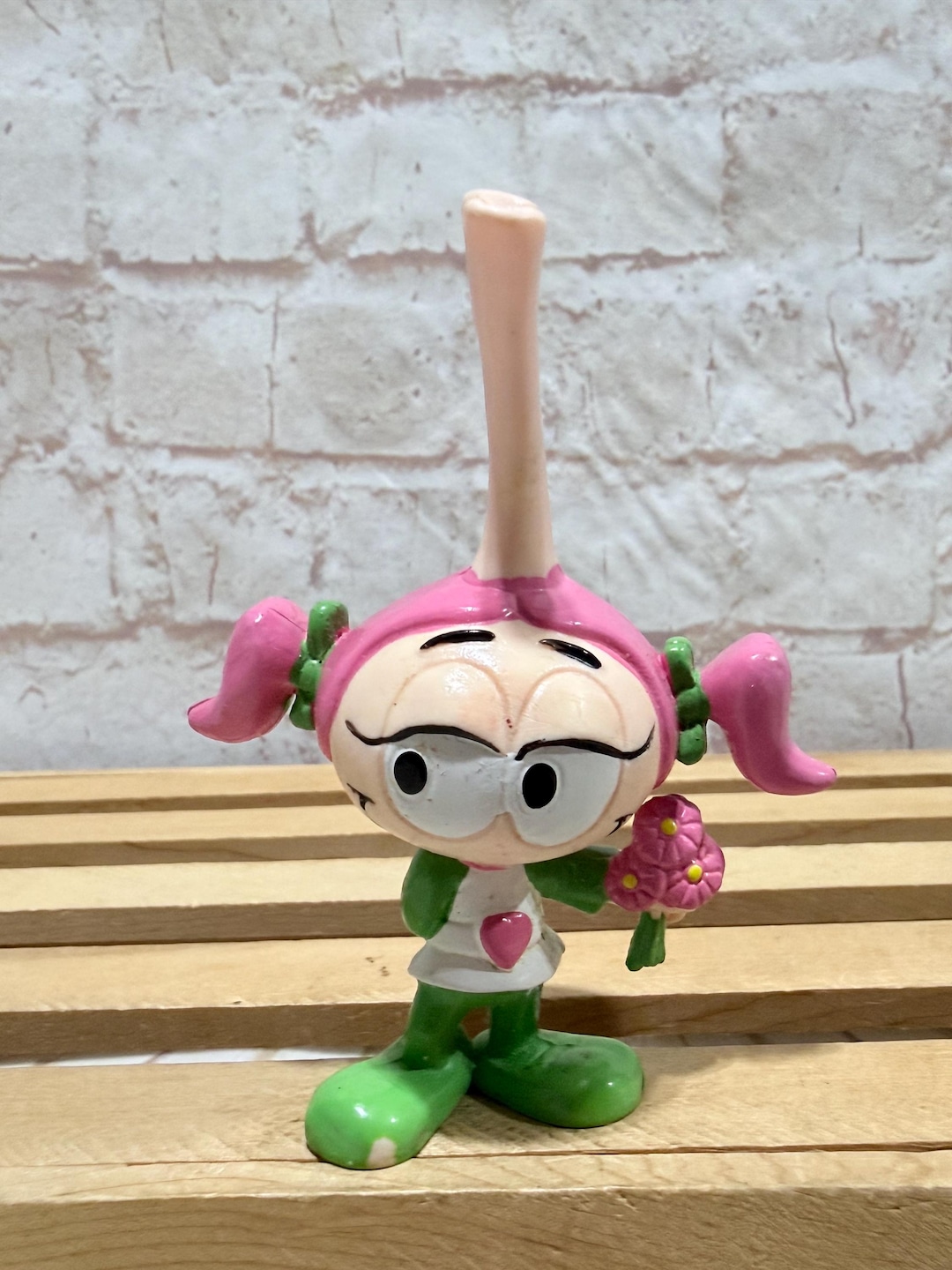 Vintage 1983 Snorks Casey Kelp Snork With Pink Flowers Mini PVC