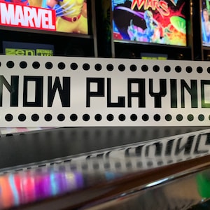 Now Playing Mini Home Theater Movie or Music Room Metal Sign 3&quot;x12&quot; NEW