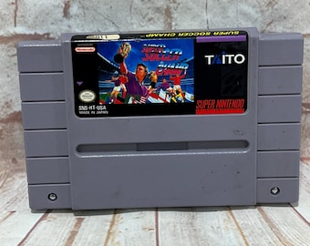 Vintage 1991 Super Nintendo SNES Super Soccer Champ-videogamecartridge authentiek OEM