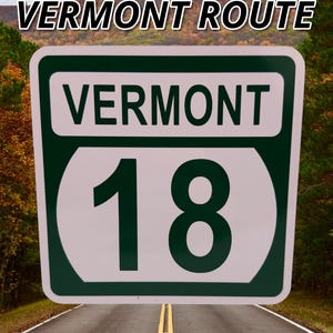 Custom Vermont State Route Sign: Personalized Metal Road Sign