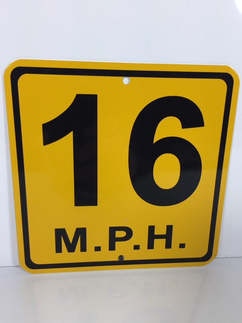 Speed Limit 16 MPH Metal Caution Street Sign 6x6 | Etsy