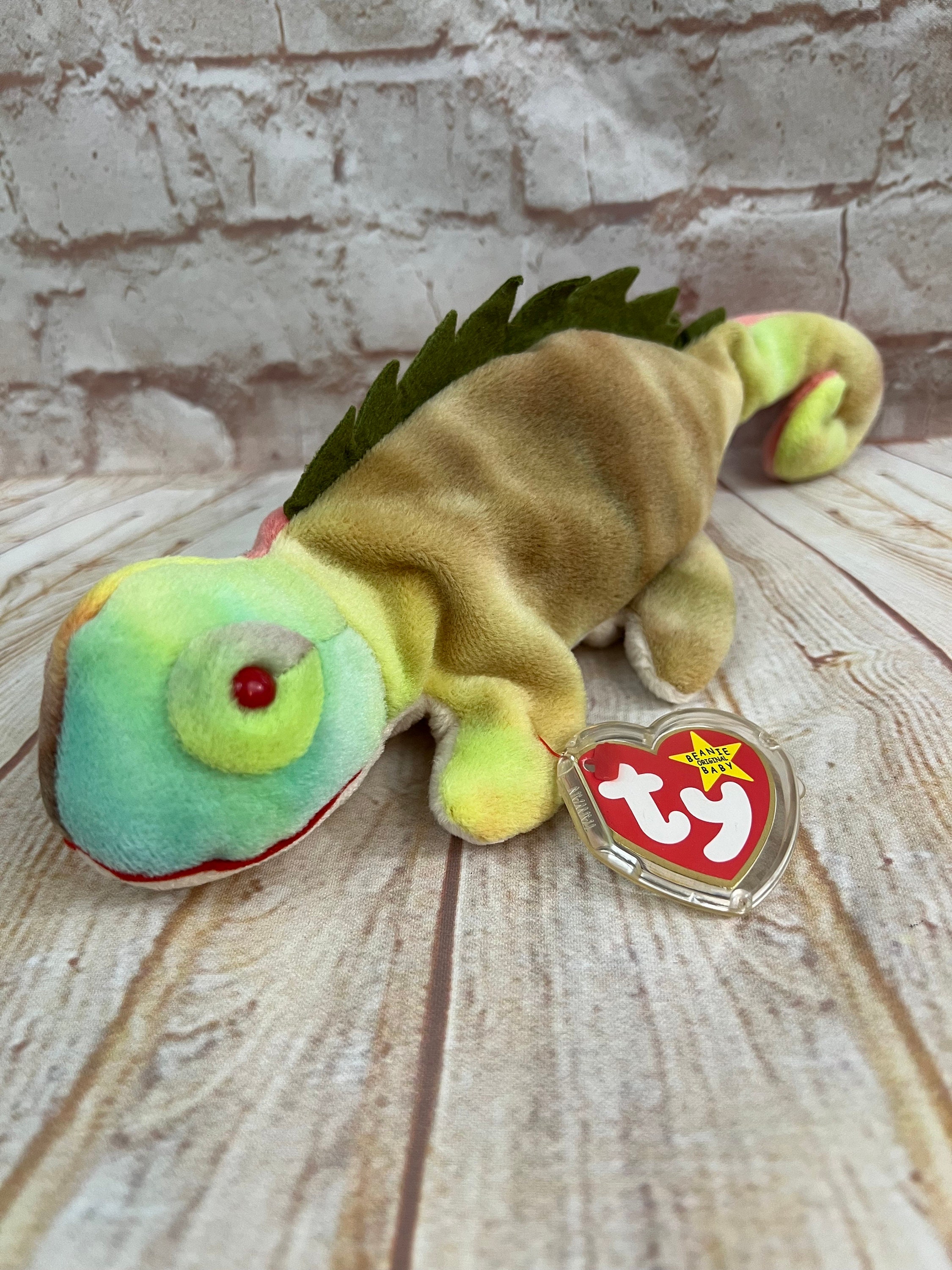 Ty beanie baby rainbow chameleon 1997 value discount
