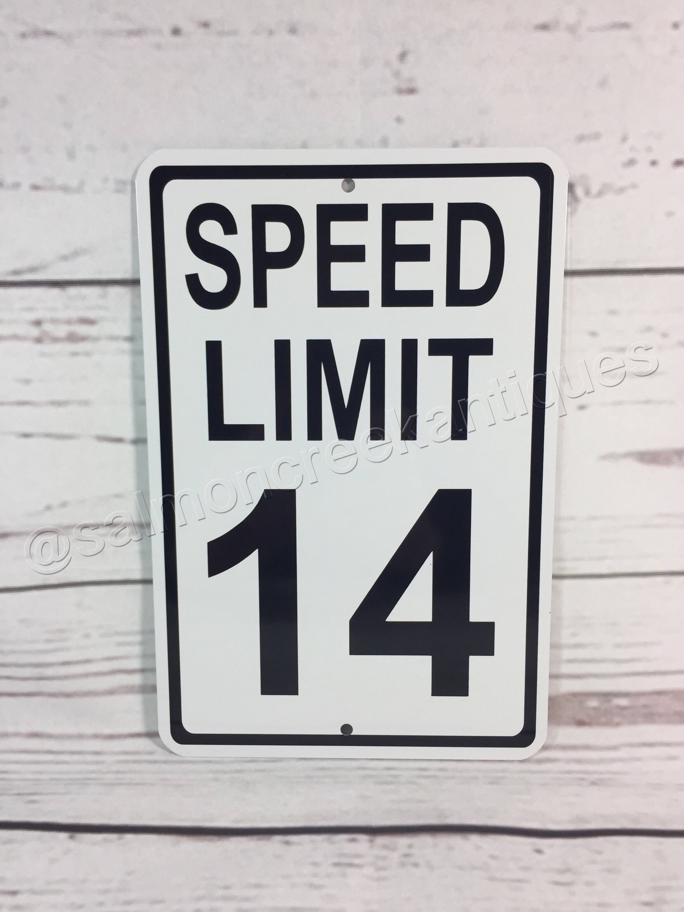 Speed Limit 14 Metal Street Traffic Sign NEW 14MPH 14th