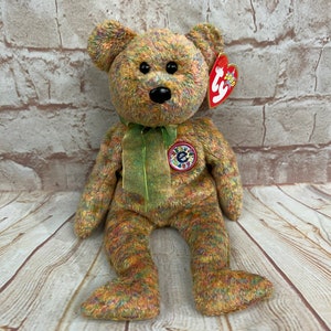 Vintage 2000 TY Speckles Beanie Baby Bear: Rainbow Plush, 8&quot; Internet Exclusive