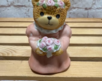 Enesco Lucy and Me Bear Figurine: 1980s Vintage Christmas Decor - Etsy