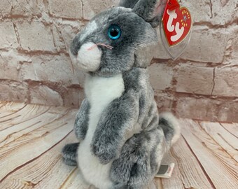 Vintage 2000 TY Hopper the Fuzzy Bunny Plush Stuffed Animal the Original Beanie Babies 7”