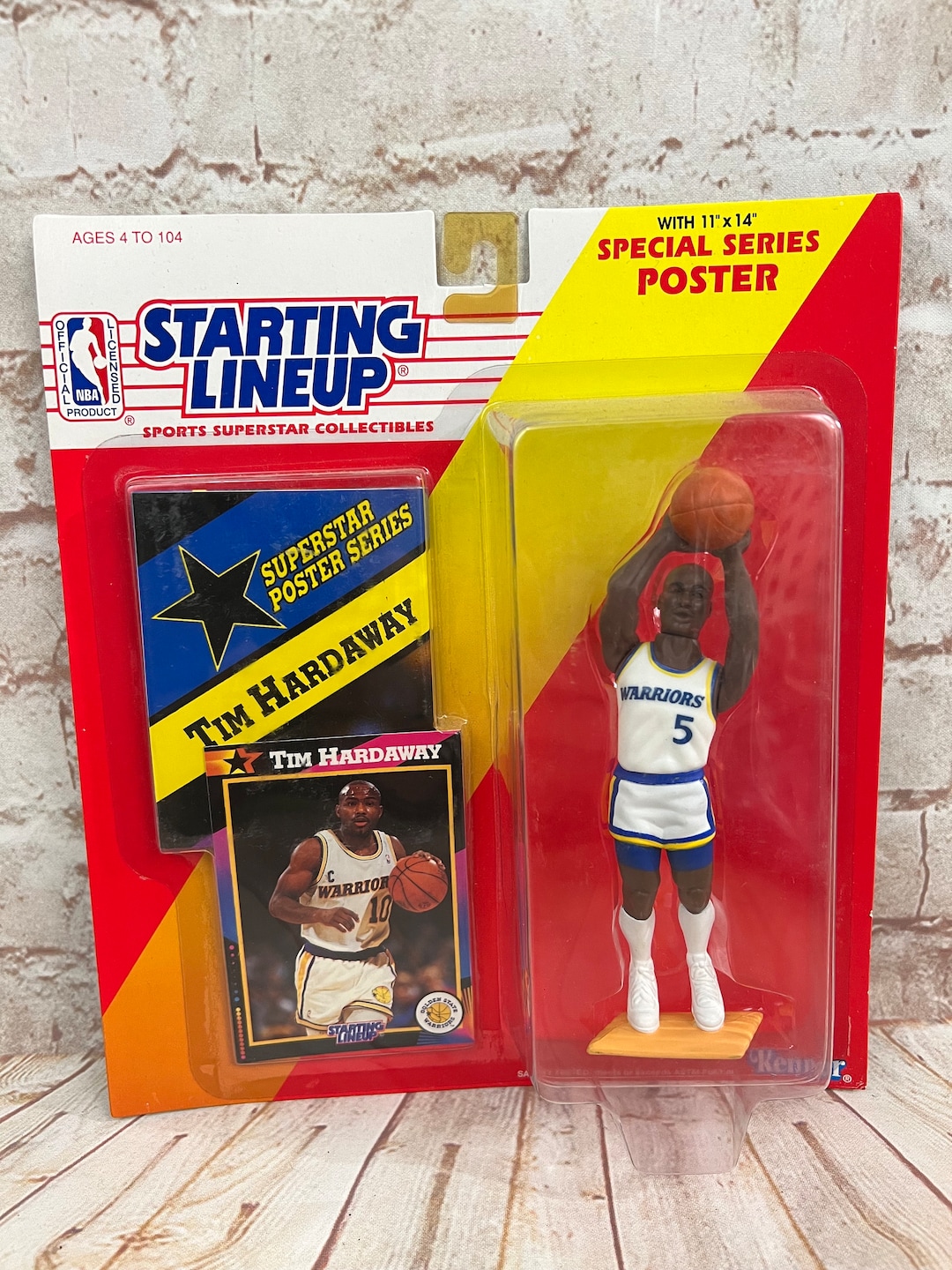 Vintage 1992 Tim Hardaway Starting Lineup Figure: Golden State