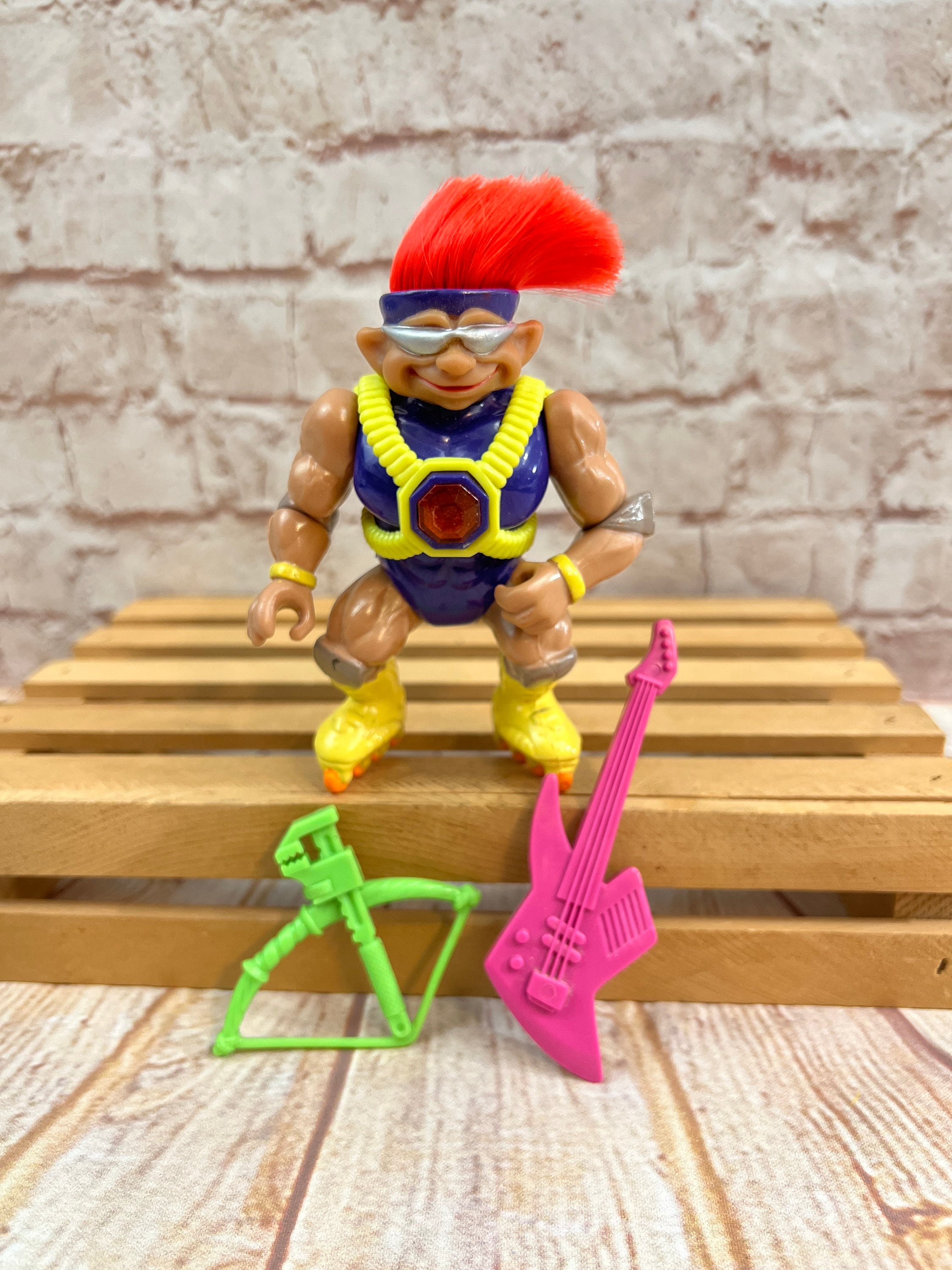 Vintage 1992 Stone Protectors Maxwell the Accelerator Troll Action