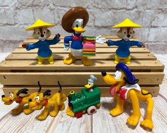 Vintage 90s Mickey & Friends Happy Meal Toys: Epcot Adventure Lot