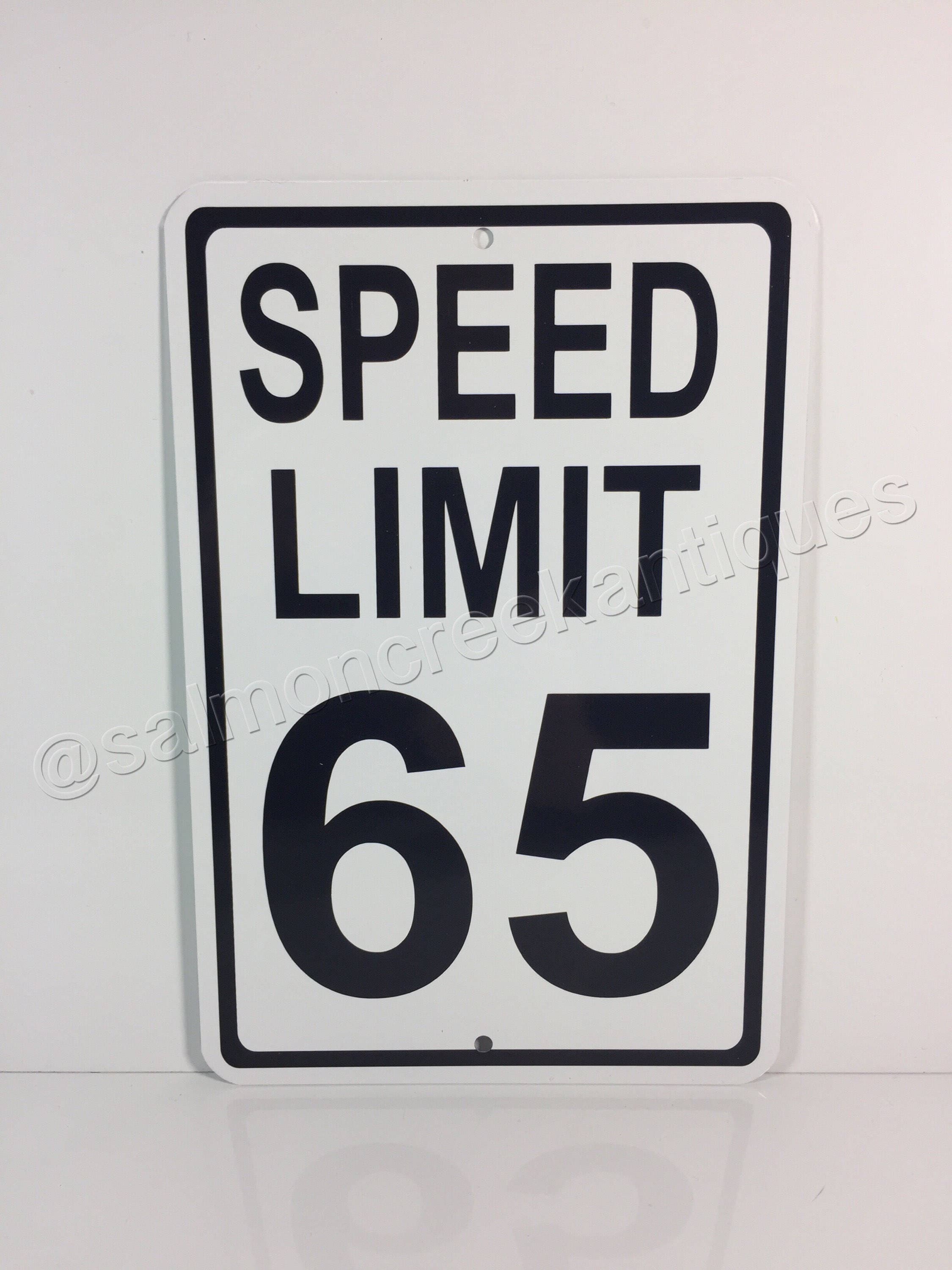 Speed Limit 65 Metal Sign: 65th Birthday Party Decor - Etsy