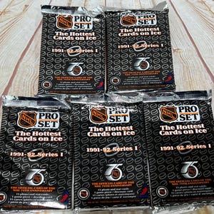 Vintage 1991-92 Pro Set NHL Hockey Cards: Series 1, Unopened (Lot of 5)