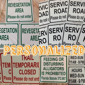 CUSTOM &quot;Your Text Here&quot; Mini Metal Aluminum Sign 6&quot;x6&quot; or 12&quot;x12&quot; Personalized Made to order (2 sizes available)