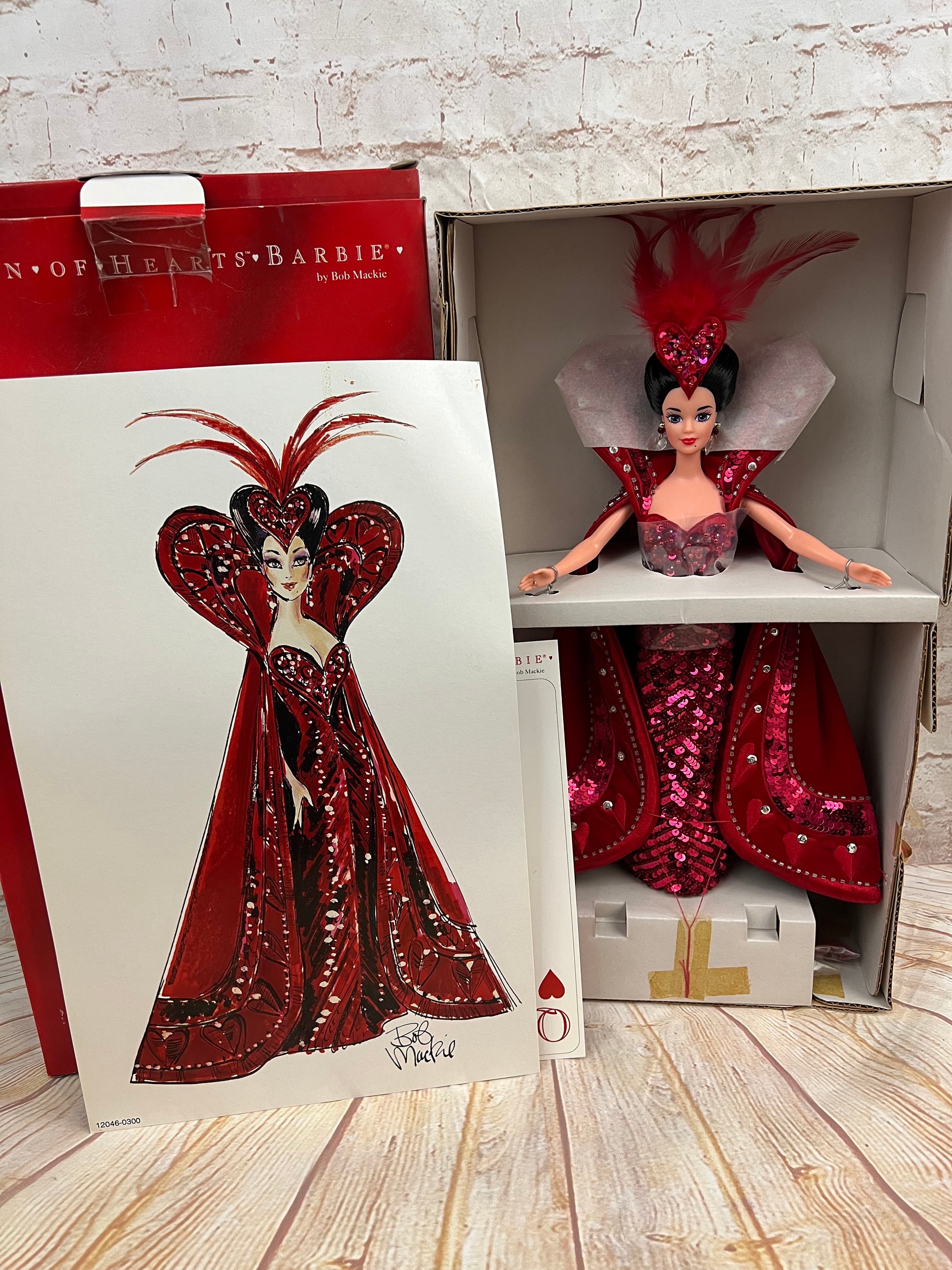 Vintage 1994 Queen of Hearts Barbie Doll by Bob Mackie Collection